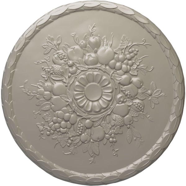 Ekena Millwork Anthony Harvest Ceiling Medallion (Fits Canopies up to 2 1/8"), 22 1/2"OD x 1 1/4"P, Pearl White CM22ATPWS - main